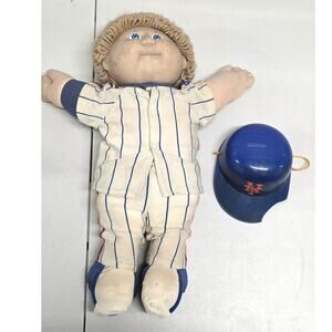 1986 Coleco Cabbage Patch Kids Mets All Stars Doll MLB Vintage w Helmet